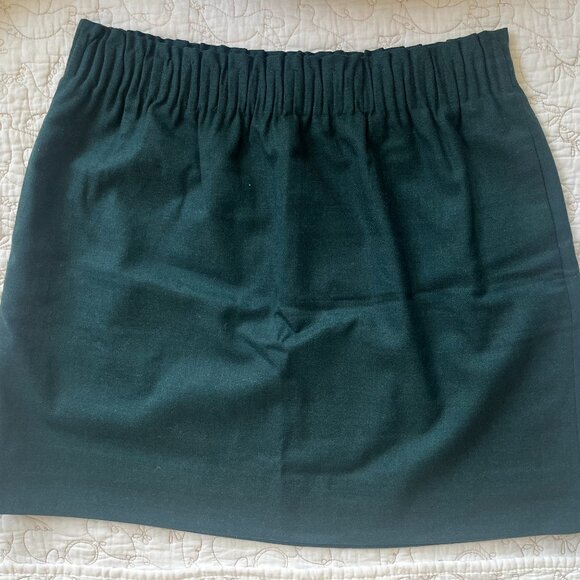 J. Crew Green Wool Blend Skirt, Size 10 - Picture 7 of 9